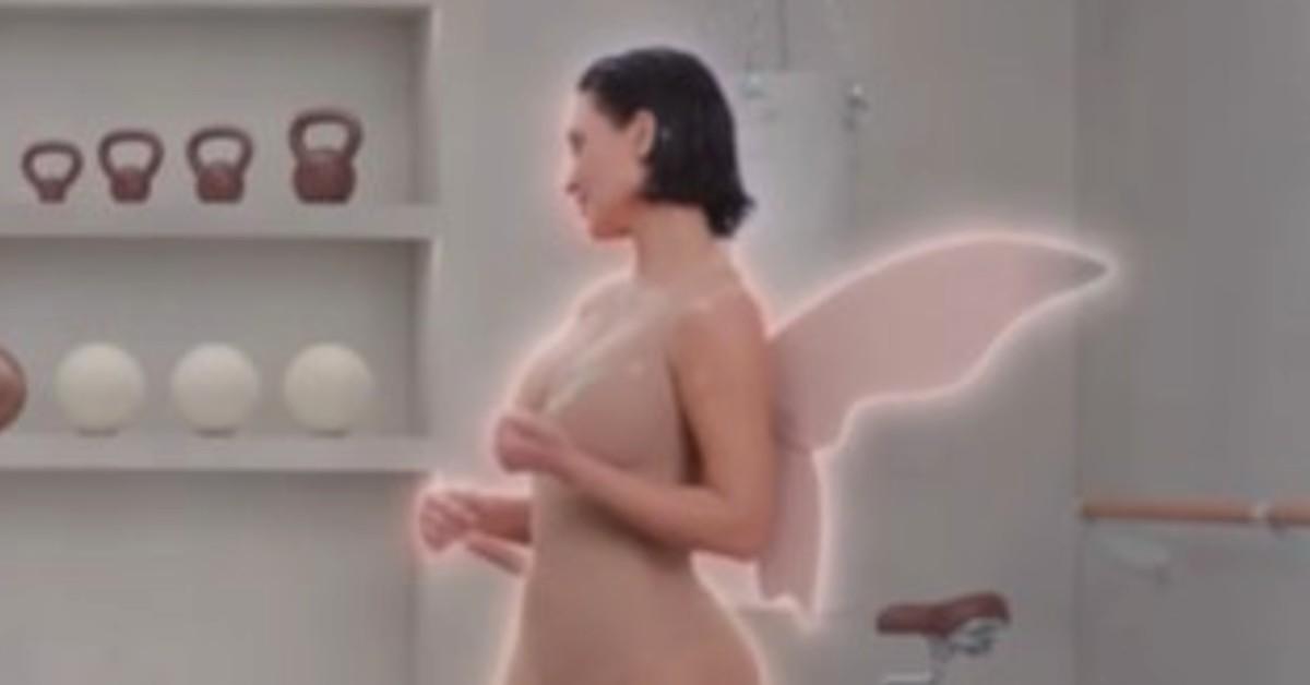 kim kardashian shows off figure fairy butt mother skims ad