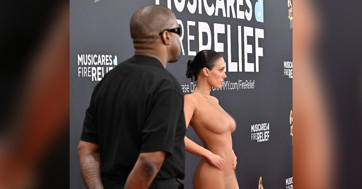 kanye west bianca censori grammys red carpet controlling relationship