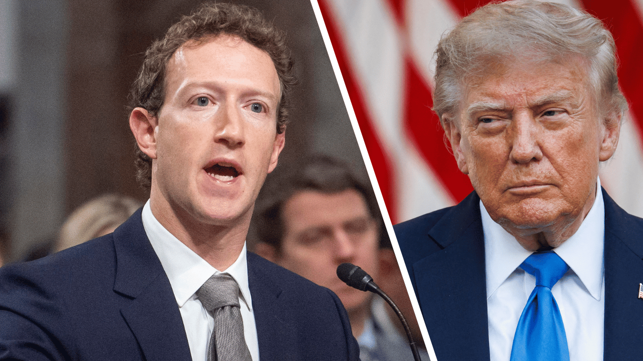 Composite photo of Mark Zuckerberg and Donald Trump.