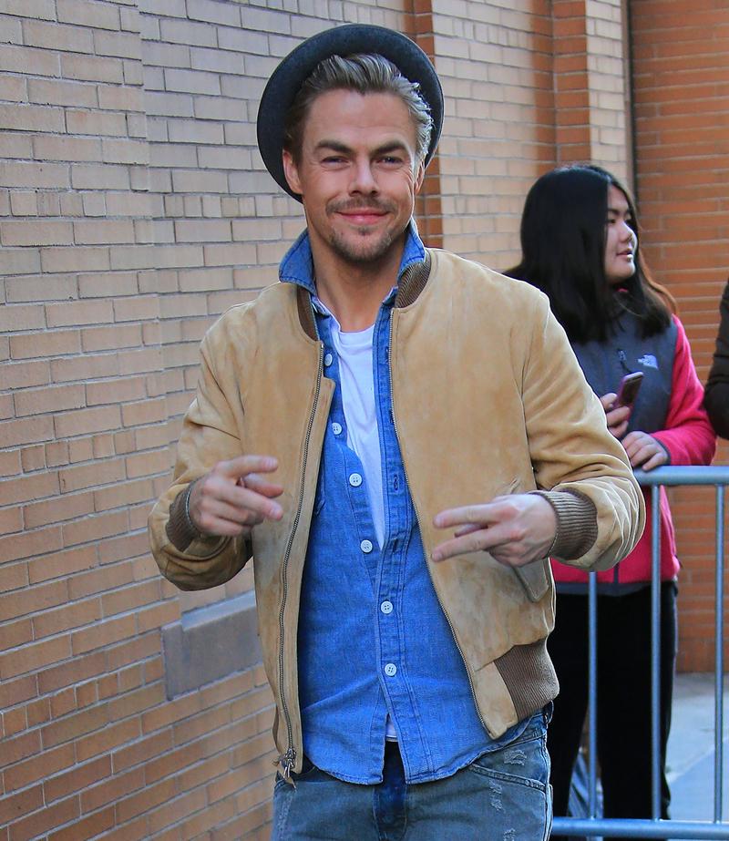 Derek Hough arrives at ABC Studios in NYC