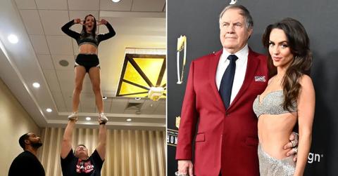 Photo of Jordon Hudson and an image of Jordon Hudson with Bill Belichick