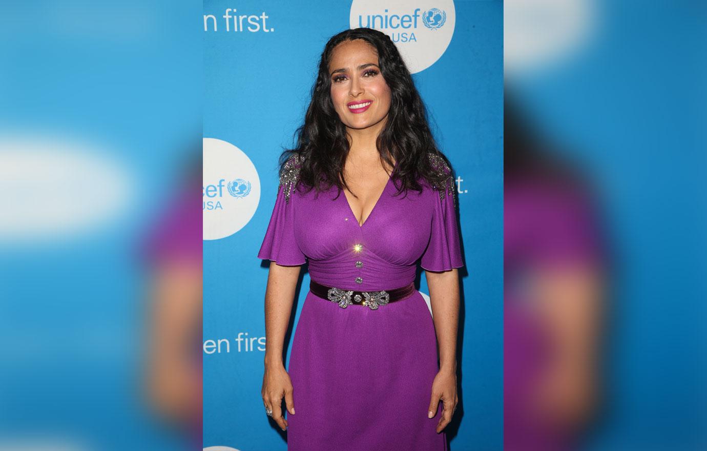 Salma Hayek Arrivals at the Seventh Biennial UNICEF Ball blake lively trolls ryan