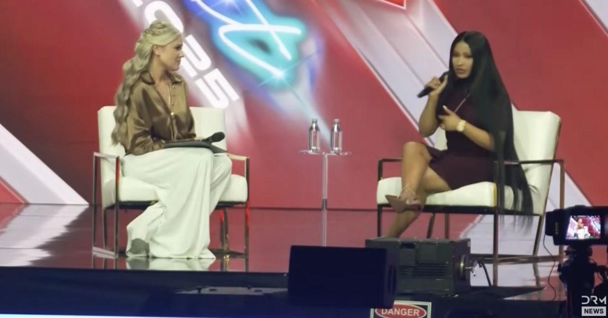 image of Nicki Minaj praised Donald Trump and J.D. Vance onstage.