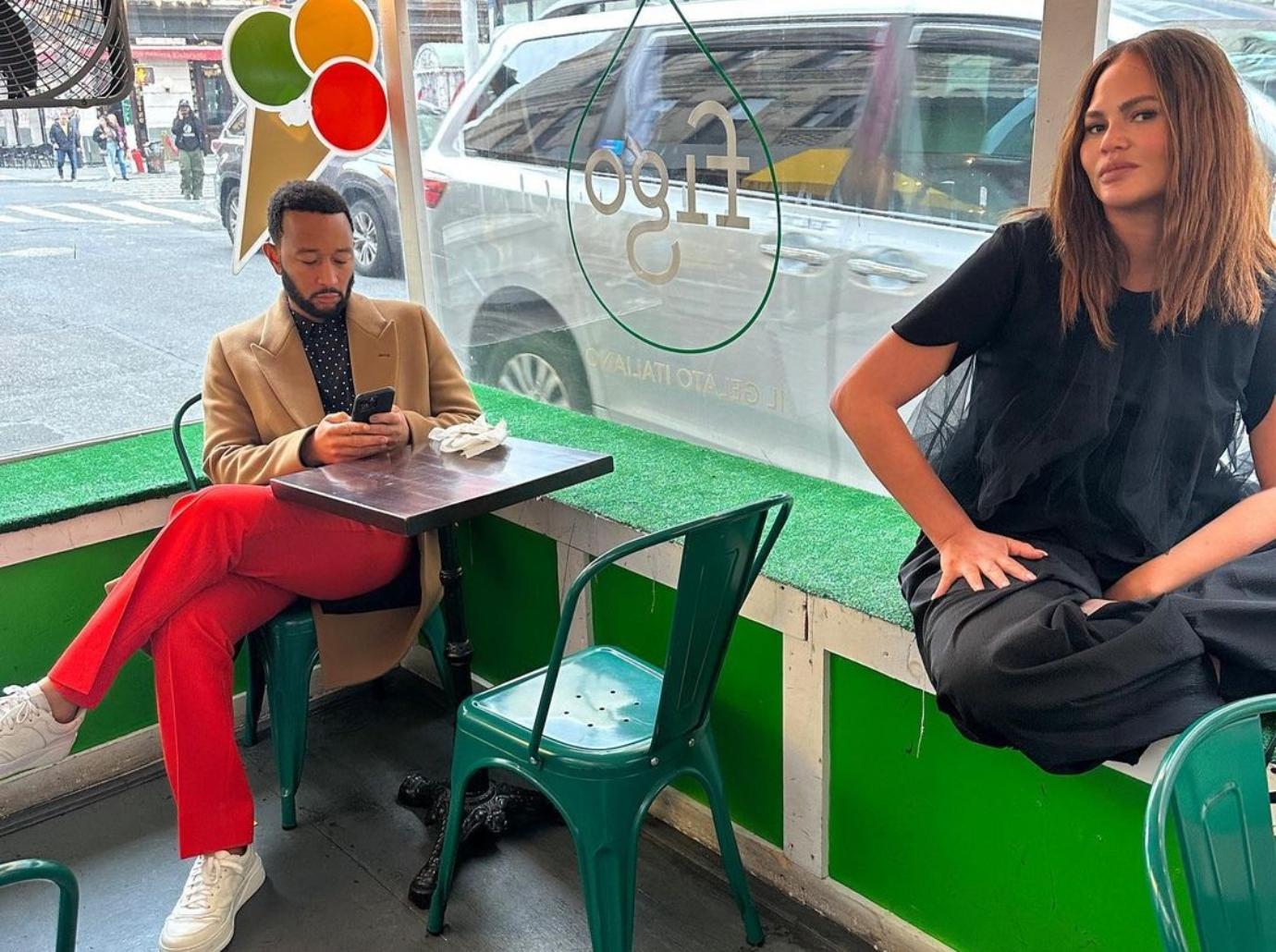 Chrissy Teigen Trolls John Legend For Wearing Red Pants: Photos