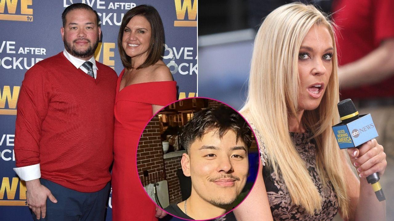 Split photo of Jon Gosselin, Colleen Conrad, Collin Gosselin, and Kate Gosselin