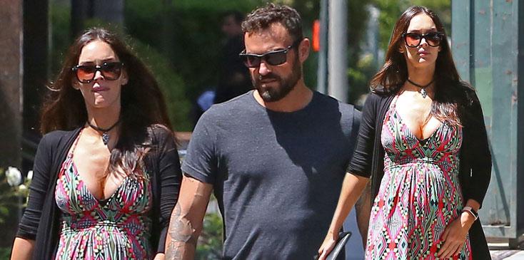 megan fox brian austin green pregnant divorice first sighting