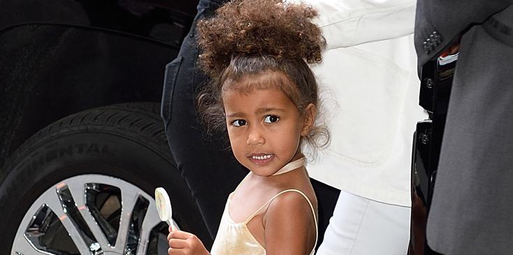 Kim Kardashian and North West go to a children&#8217;s play space in NYC.