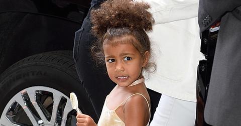 Kim Kardashian and North West go to a children’s play space in NYC.