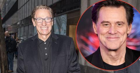 Split photo of Maury Povich & Jim Carrey