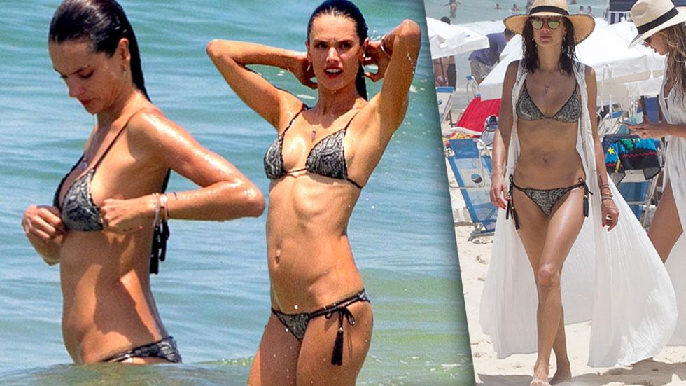 Bikini pictures of model Alessandra Ambrosio for beach fashion