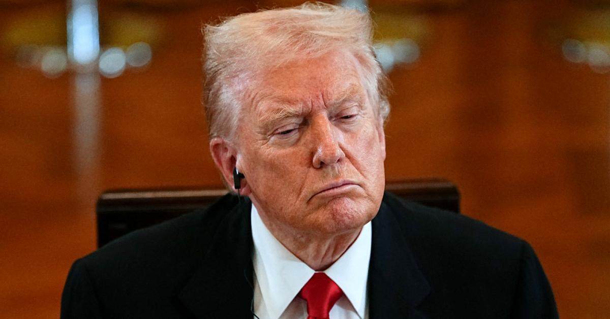 Image of Donald Trump perked up while rambling about his rival Joe Biden.