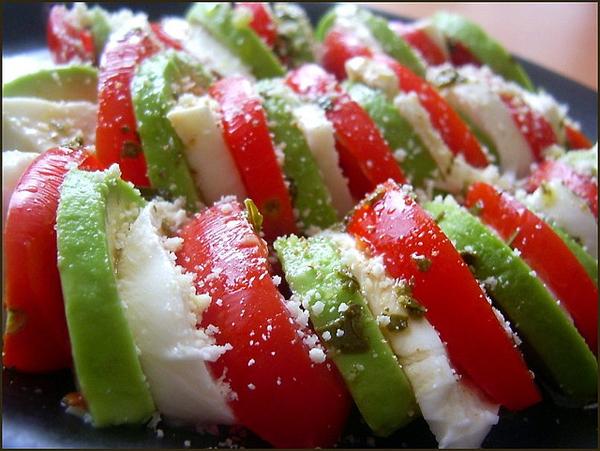 Tomato Avocado Mozzarella Salad