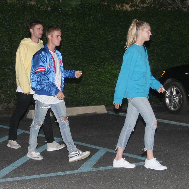 Justin Bieber out for Dinner With Patrick Schwarzenegger and Abby Champion in the Hamptons