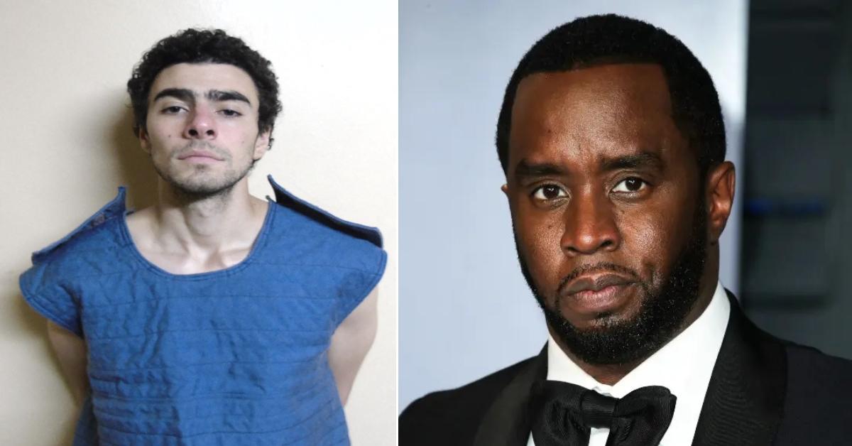 Photo of Luigi Mangione; picture of Sean 'Diddy' Combs.