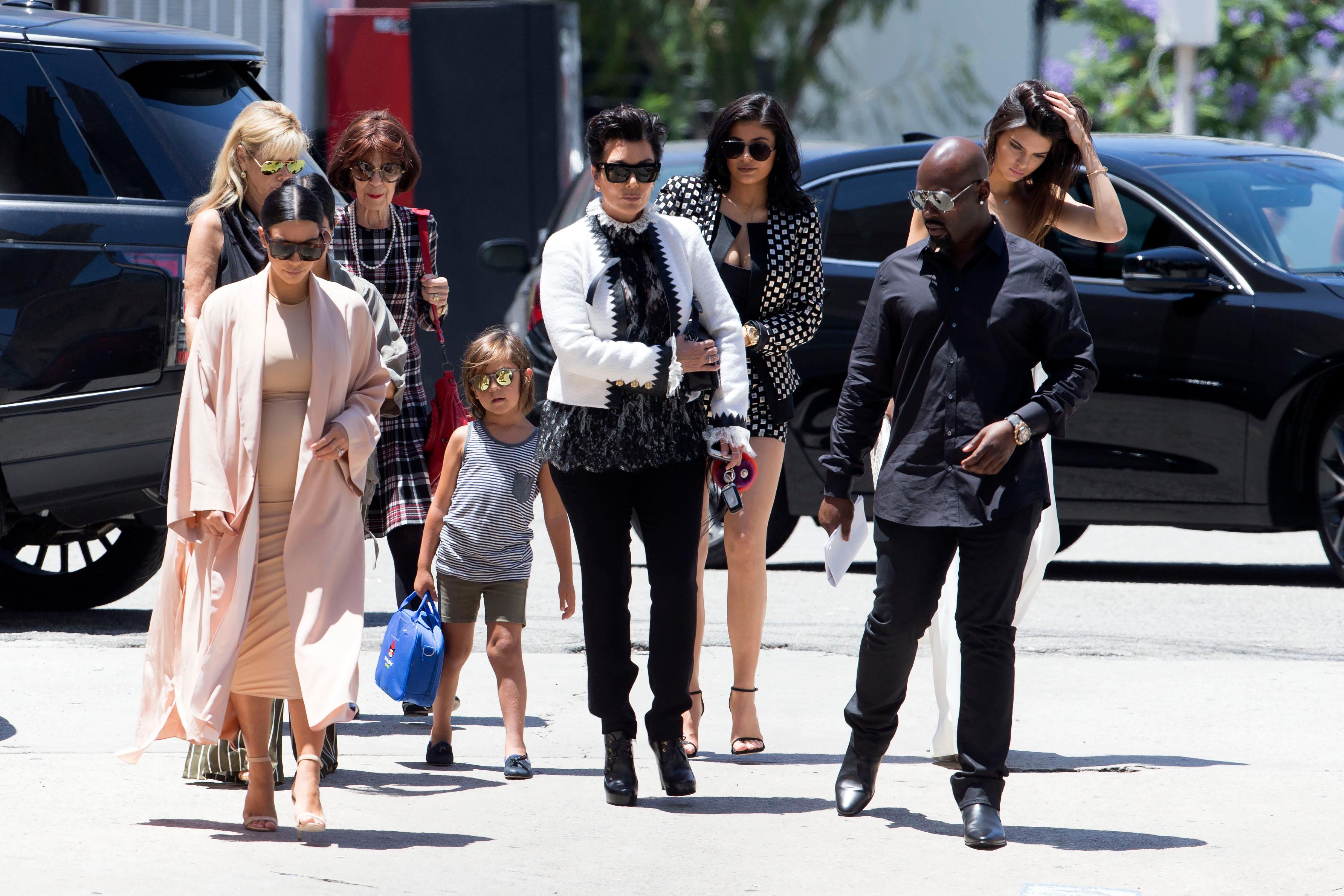 The Kardashian clan head to the theatre.