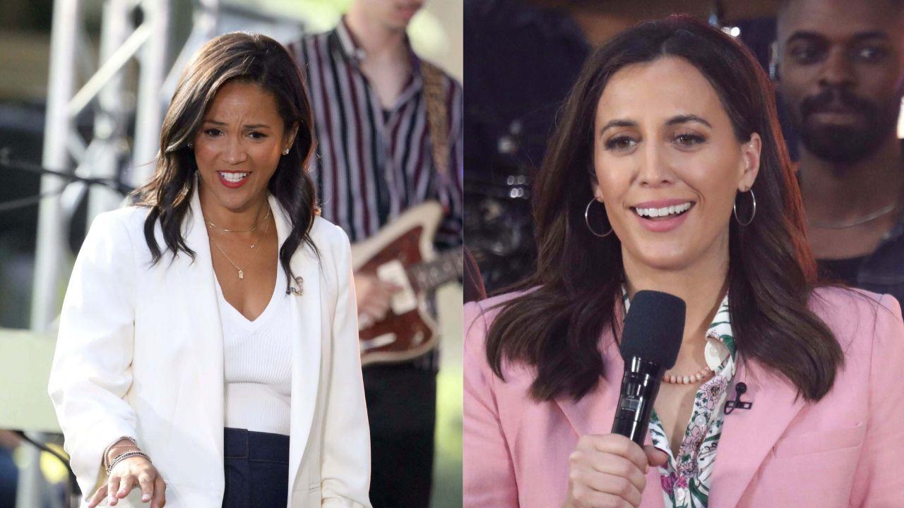 Split image of Laura Jarrett and Hallie Jackson.