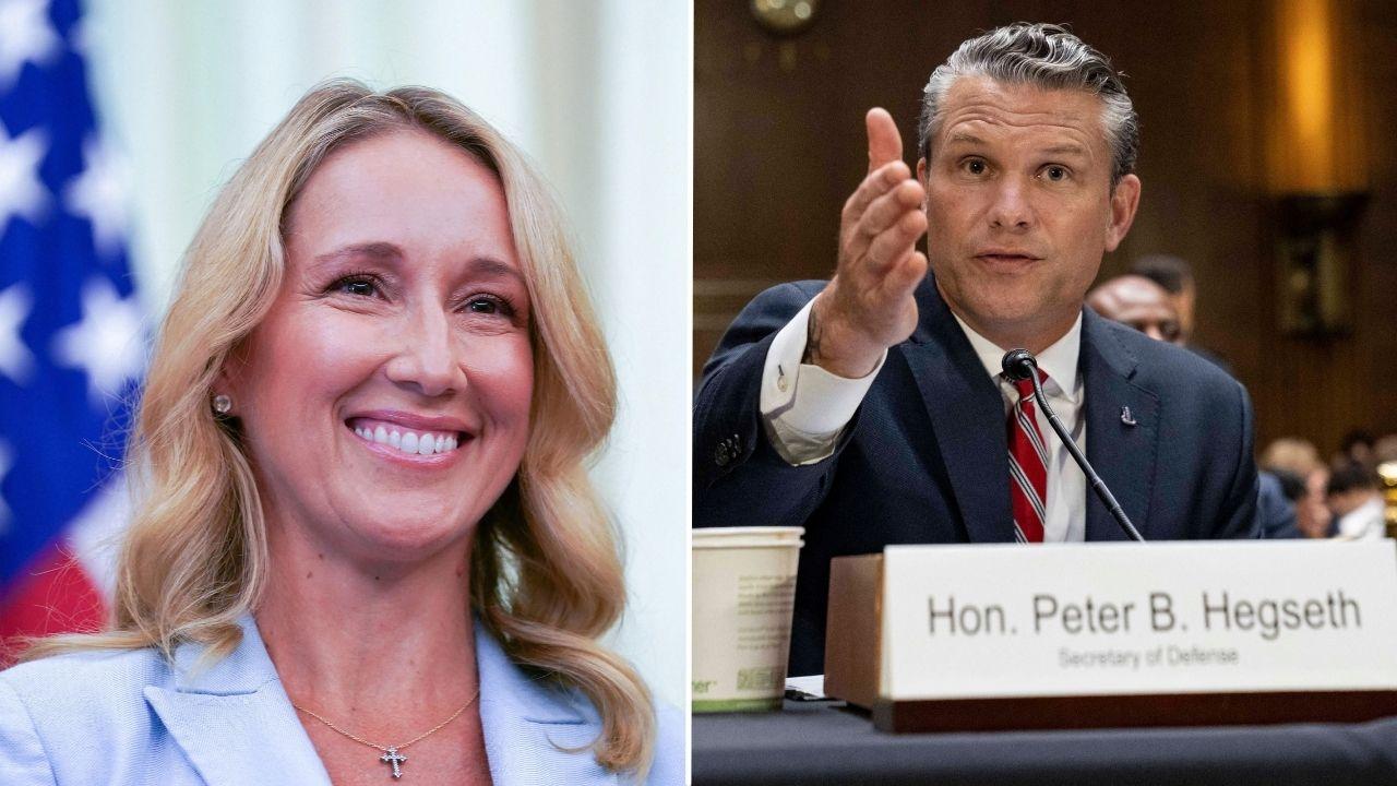 Image of Jennifer Hegseth, wife of Pete Hegseth contained at the center of a Pentagon records lawsuit over her reported involvement with the Defense Department.