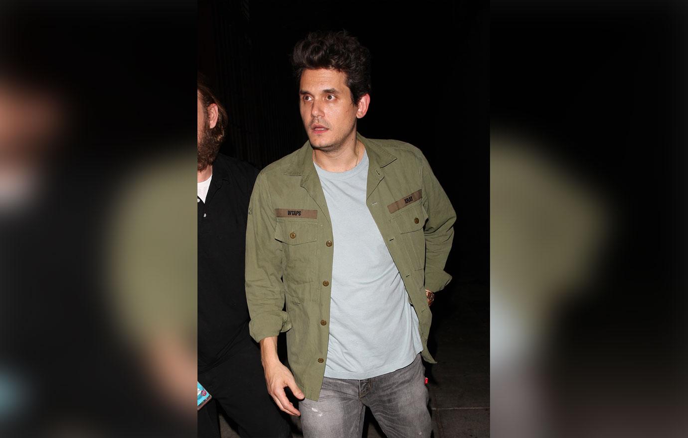 John Mayer is seen leaving the Peppermint club after watching comedian Dave Chappelle perform on stage