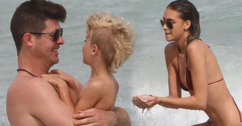 Robin thicke son beach4