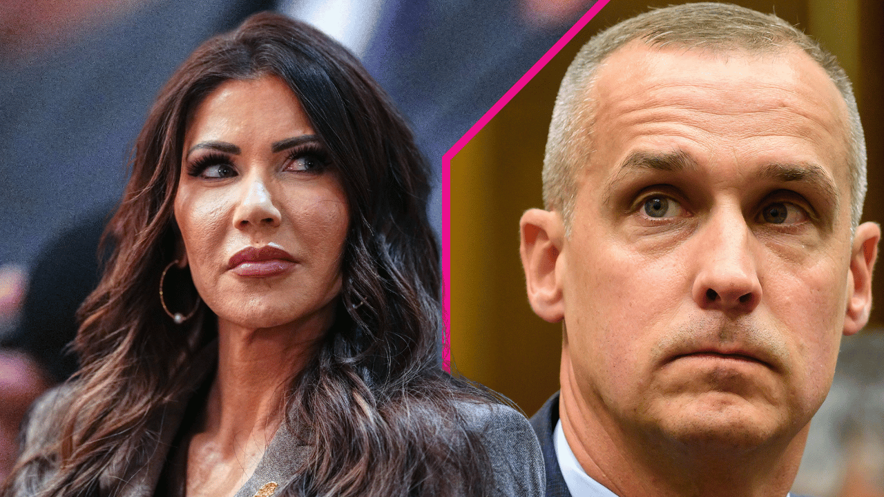 Photo of Kristi Noem and Corey Lewandowski.