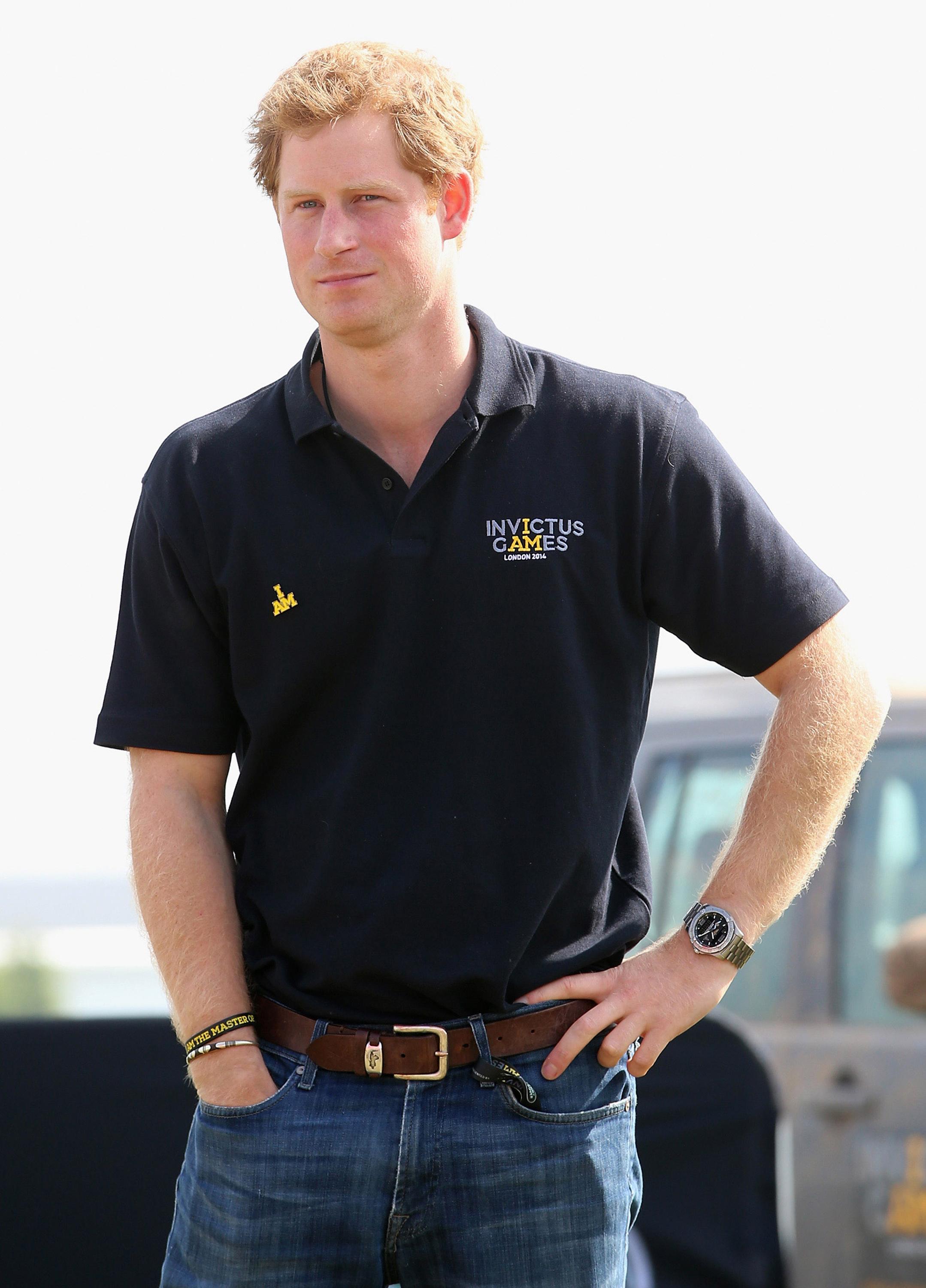 Prince Harry attends the Invictus Games Jaguar Land Rover Driving Challenge