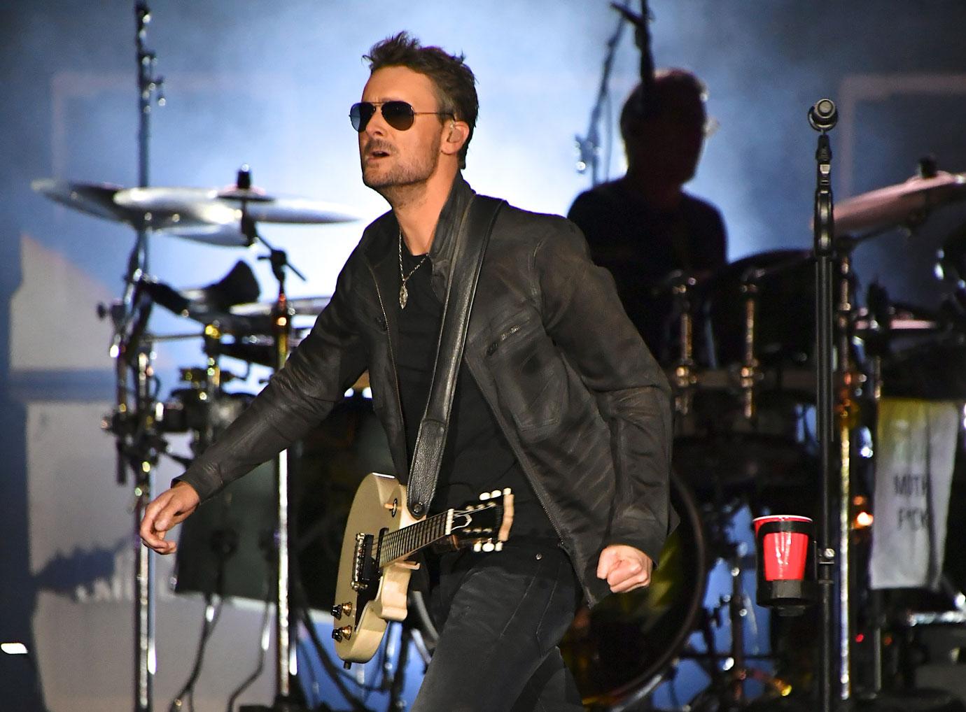 eric church leather jacket onstage