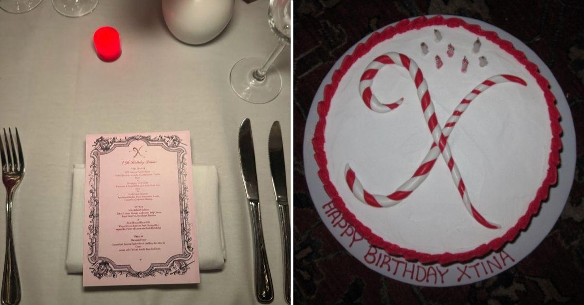 Photo of Christina Aguilera celebrated her birthday with an elegant three course dinner menu.