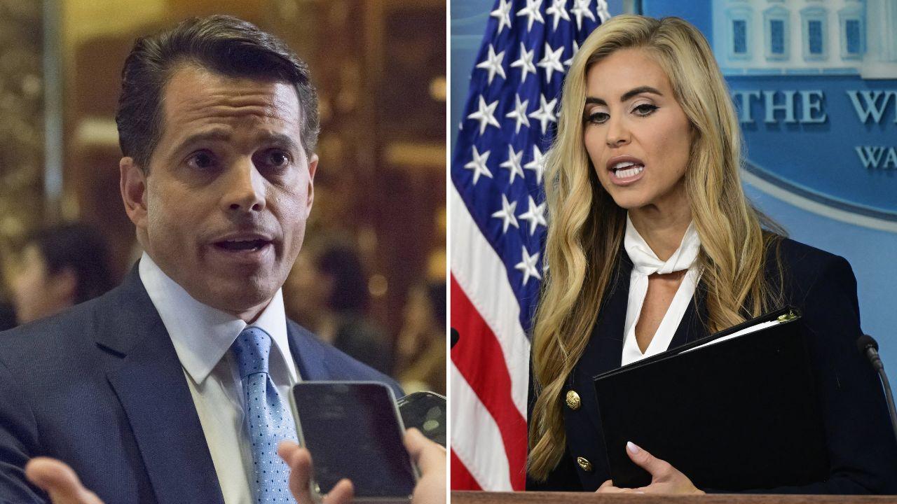 Split image of Anthony Scaramucci and Katie Zacharia