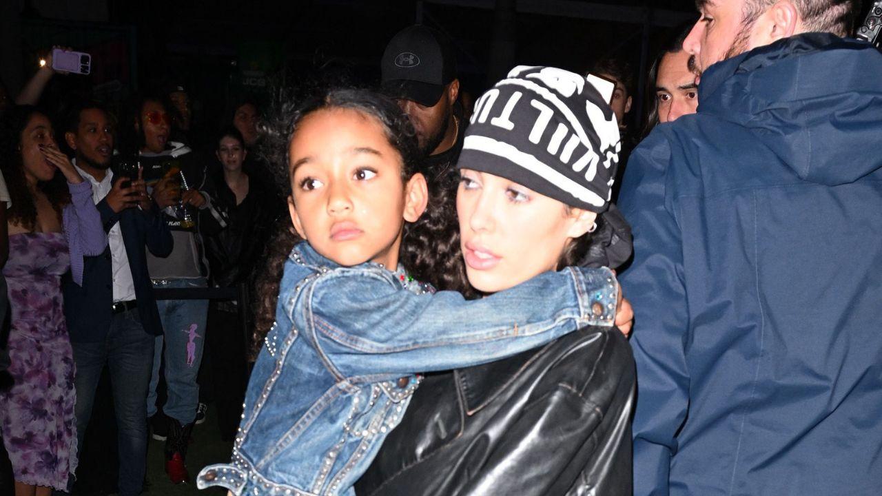 image of Bianca Censori wore an all-black outfit while Chicago West and Dream Kardashian opted for coordinated casual looks.
