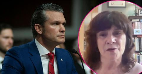 Split photo of Pete Hegseth and Jacqueline Smith
