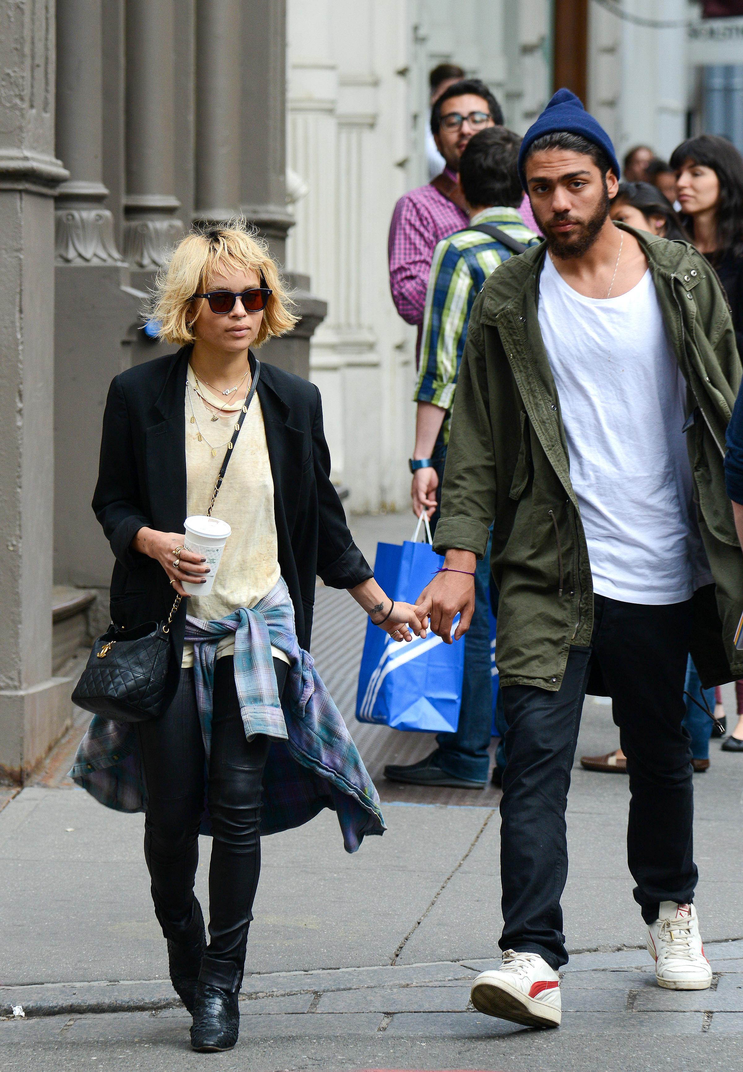 Zoe Kravitz holds hands with boyfriend Noah Becker in NYC