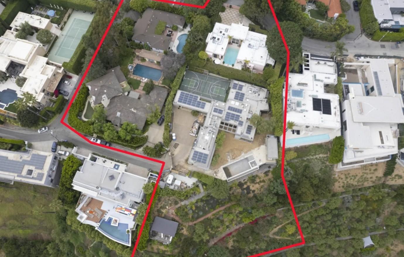 Image of Leonardo DiCaprio's new home sits on two acres of scoped land.