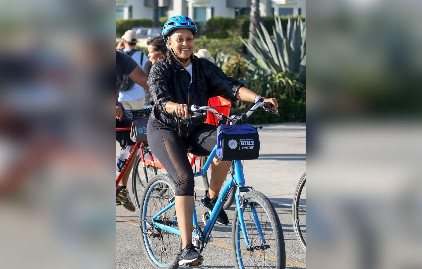 tia mowry biking