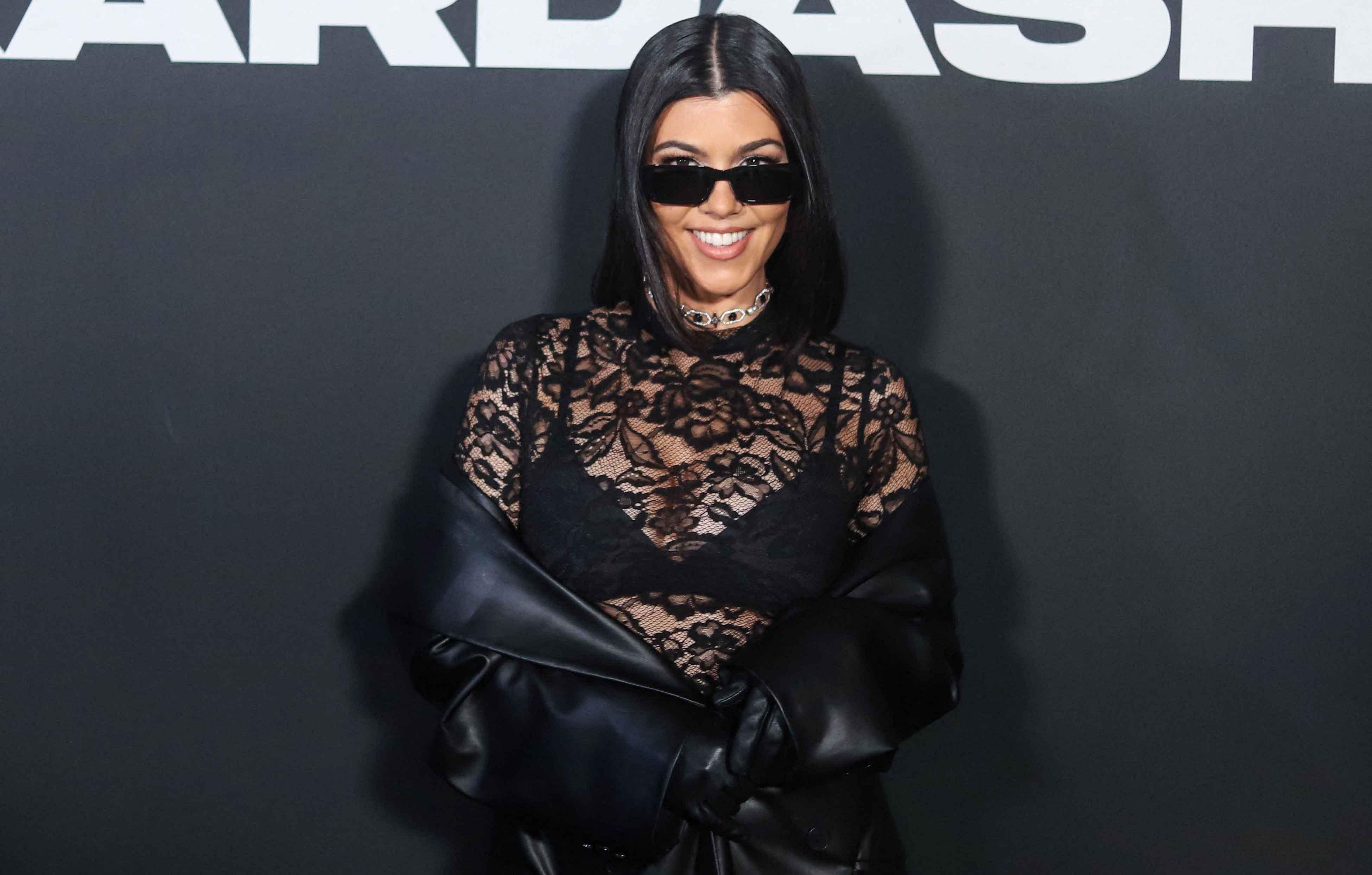 boohoo x kourtney kardashian fashion show arrivals