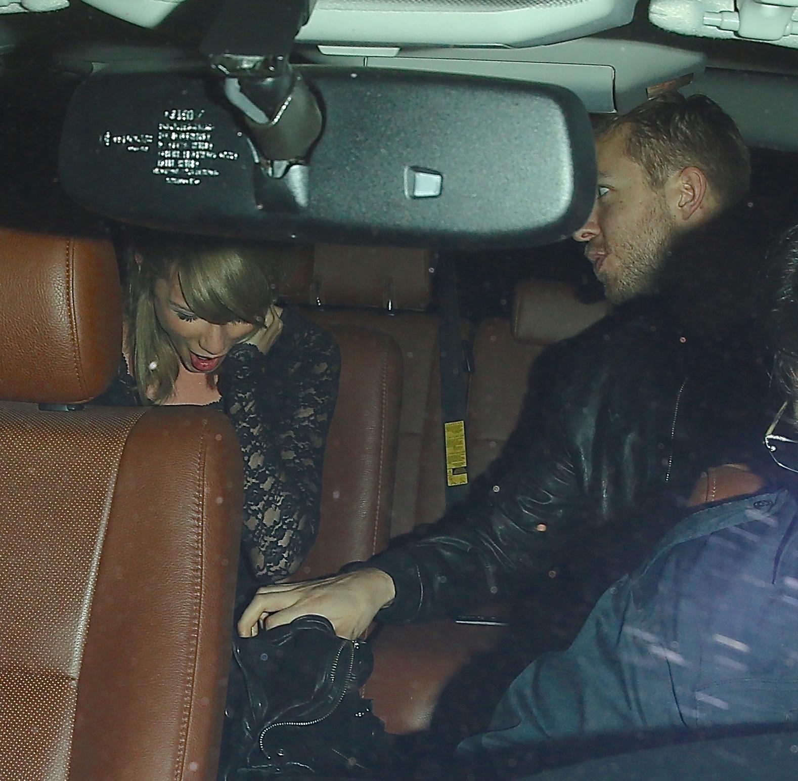 Taylor Swift and Calvin Harris were seen leaving Troubadour after going to a concert