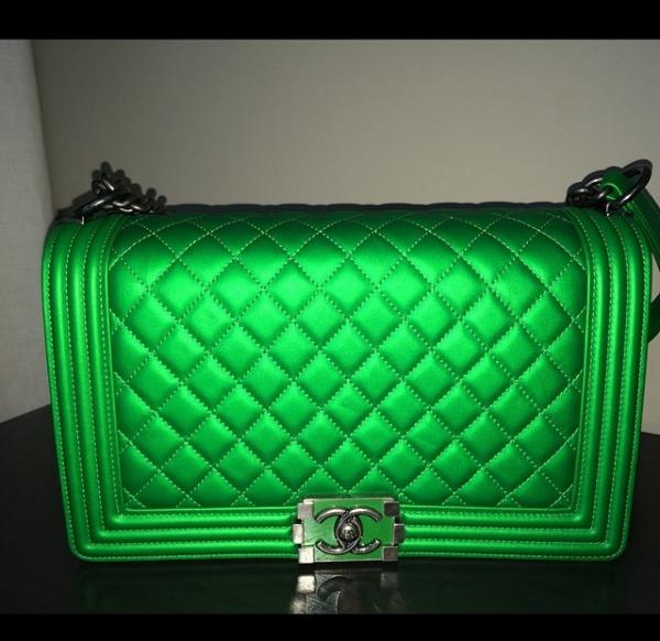 green chanel bag