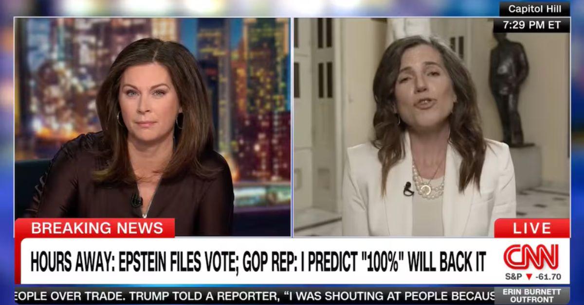 image of CNN's Erin Burnett snapped at Rep. Nancy Mace after the latter claimed the media didn't care about Epstein's victims.