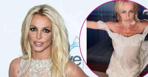 Two photos of Britney Spears
