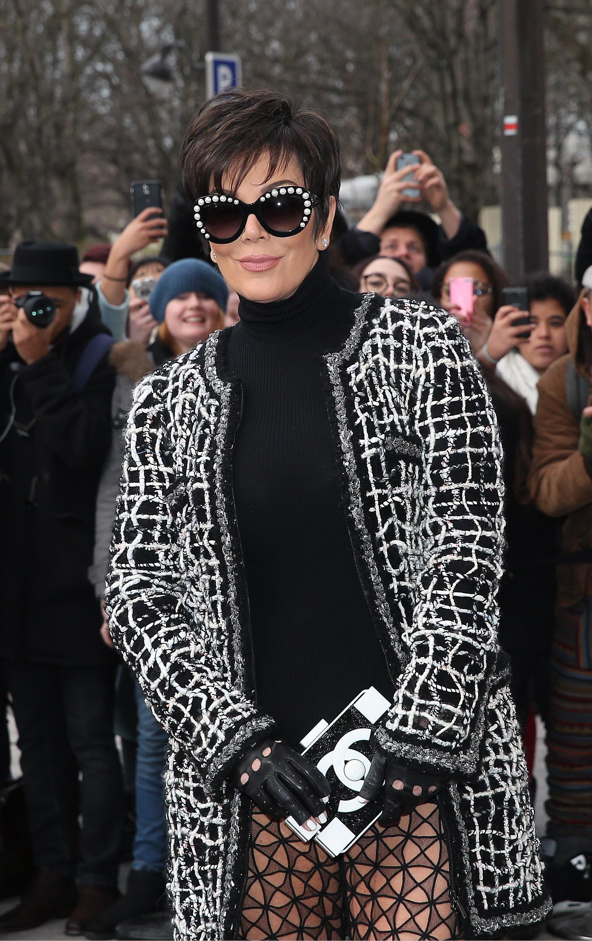 Kris Jenner attends Chanel Fashion Show in Paris