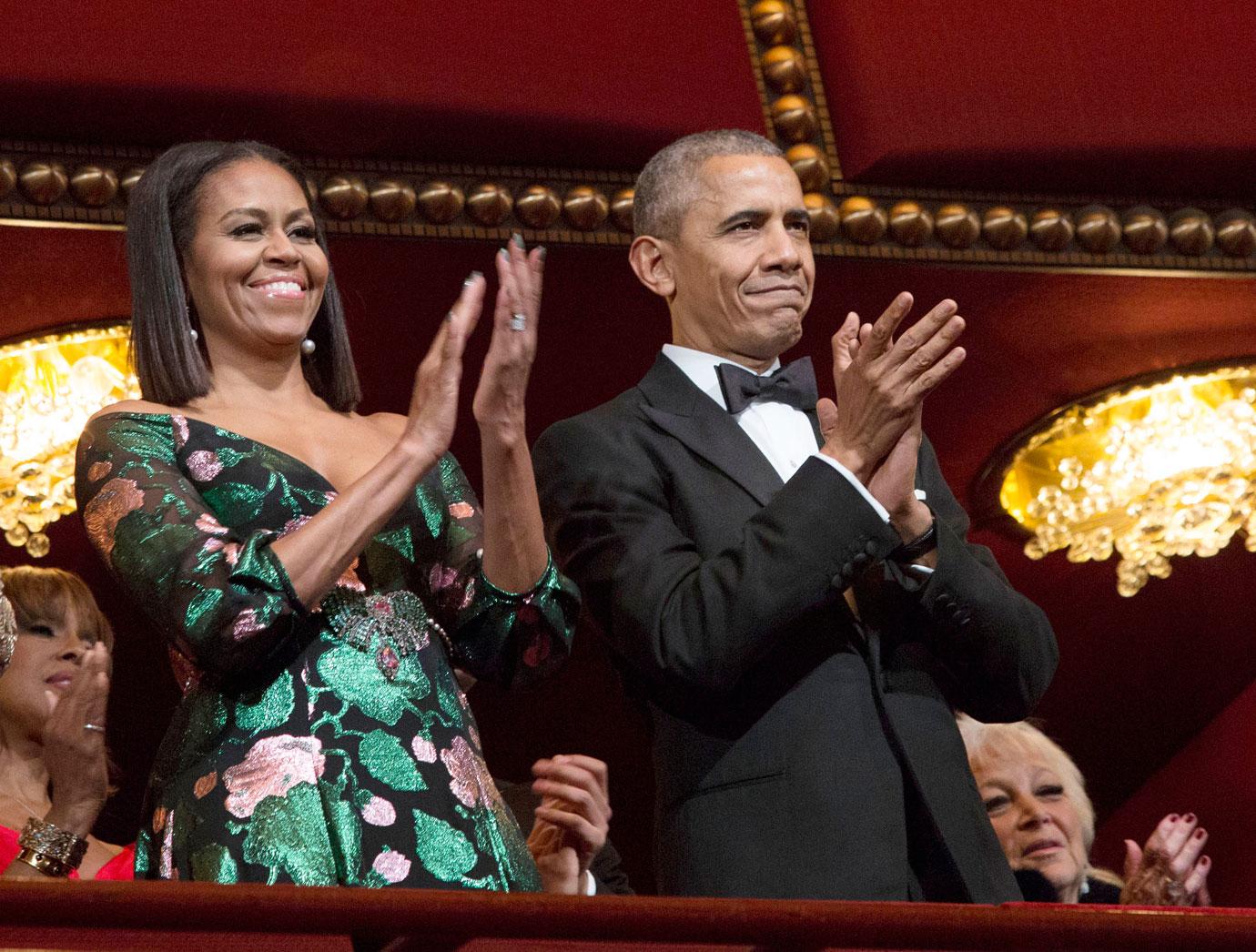 Michelle with barack