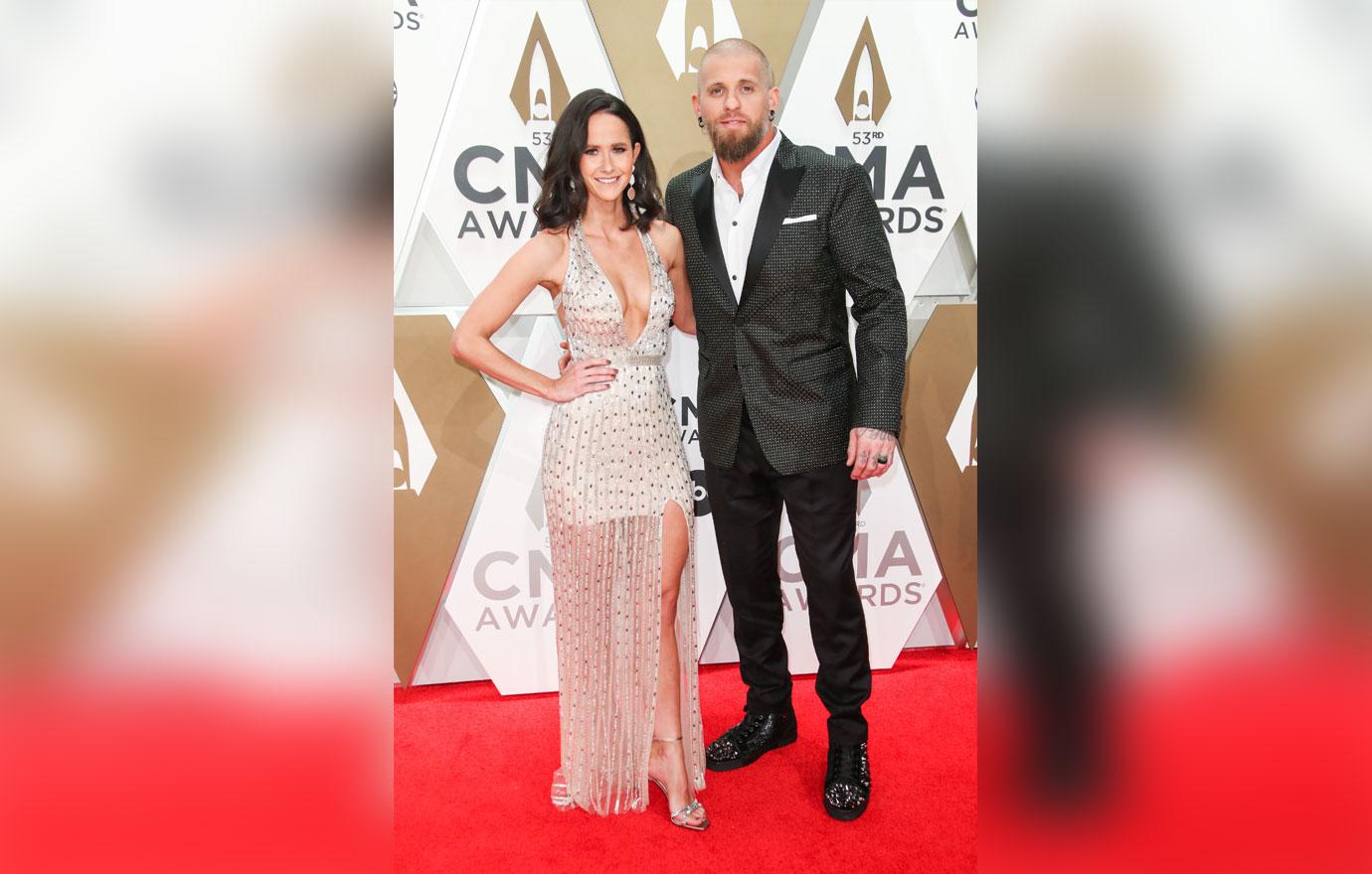 Brantley Gilbert And Amber Cochran On Red Carpet CMA Awards 2019