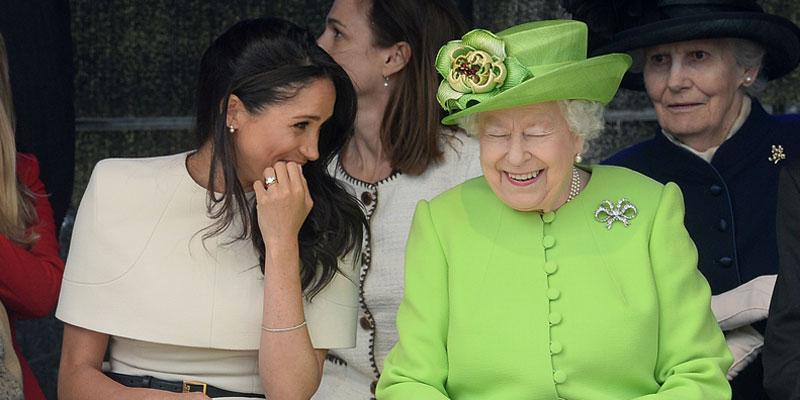 meghan markle makes the queen smile first joint appearance pp