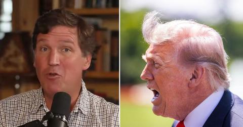 split of Tucker Carlson & Donald Trump.