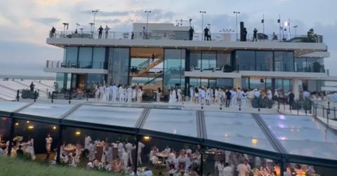 A photo of Michael Rubin's annual July 4th party.