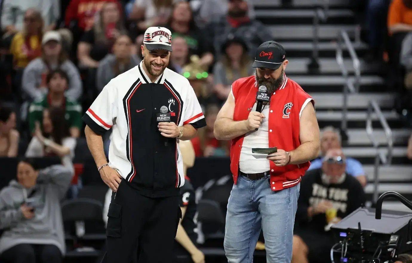 jason kelce jokes gifting travis kelce taylor swift macaroni necklaces christmas