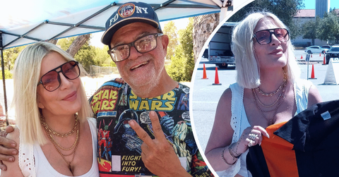 Image of Tori Spelling and her ex Dean McDermott were spotted out together.