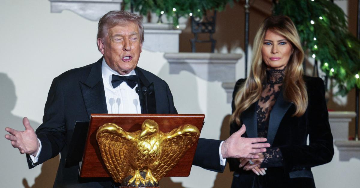 Photo of Donald Trump and Melania Trump.