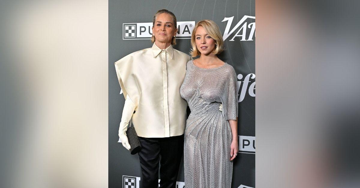 image of Sharon Stone offered Sydney Sweeney advice after the backlash over her jeans campaign.