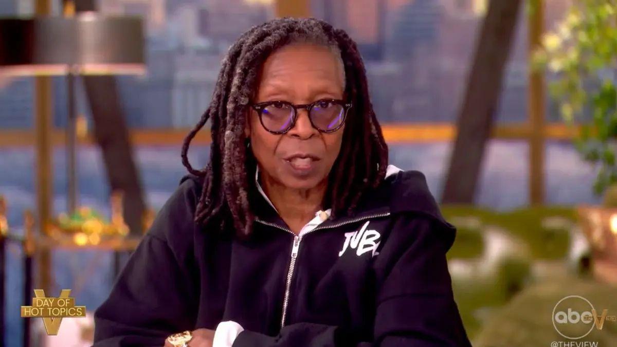 Photo of Whoopi Goldberg cut to commercial on the February 17 episode when Joy Behar asked a question.