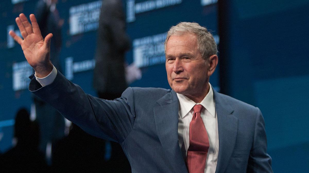 Photo of George W. Bush was president from 2001 to 2009.